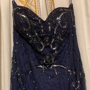 Navy evening gown
